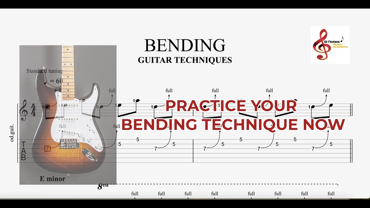 Bending | Rock Guitar Techniques Book 1 | Slow & Fast Tempo
