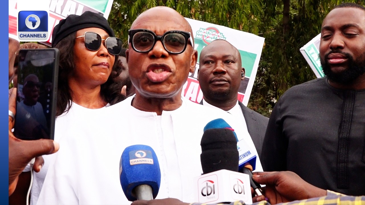 Amaechi, Son Join Protest Over E-Transmission Of Election Results, Says APC Is Afraid