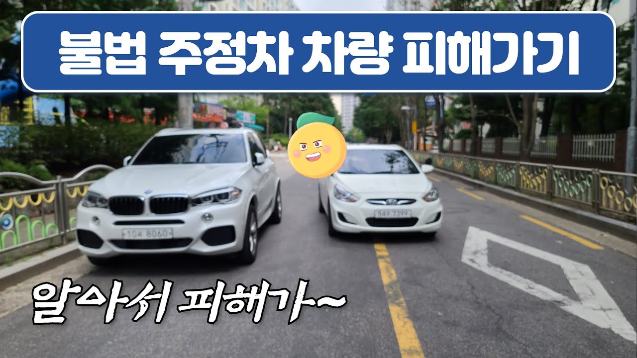 [초보운전탈출] &hearts; 불법주정차 차량 피해갈때 얼마나 옆으로? / 중앙선 침범 가능?