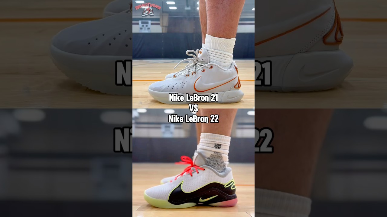 Nike LeBron 21 VS Nike LeBron 22 On Feet & In Hand Looks - Short Review #shorts #lebronjames #lbj