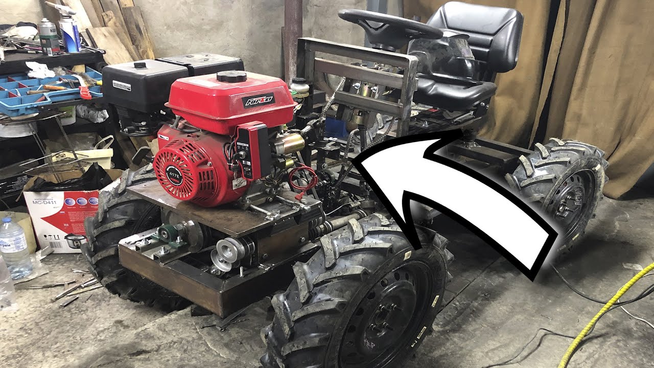 #9СМТ🚜 Установил двигатель форза 17 лошадиных сил на минитрактор через промвал на КПП Классика