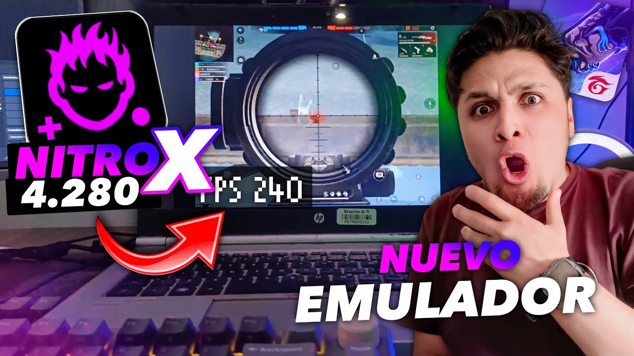 INCREIBLE! 🚨Nuevo EMULADOR LITE para PC GAMA BAJA 🚀 Nitro X 4.280 ✅Como DESCARGAR Free Fire en PC