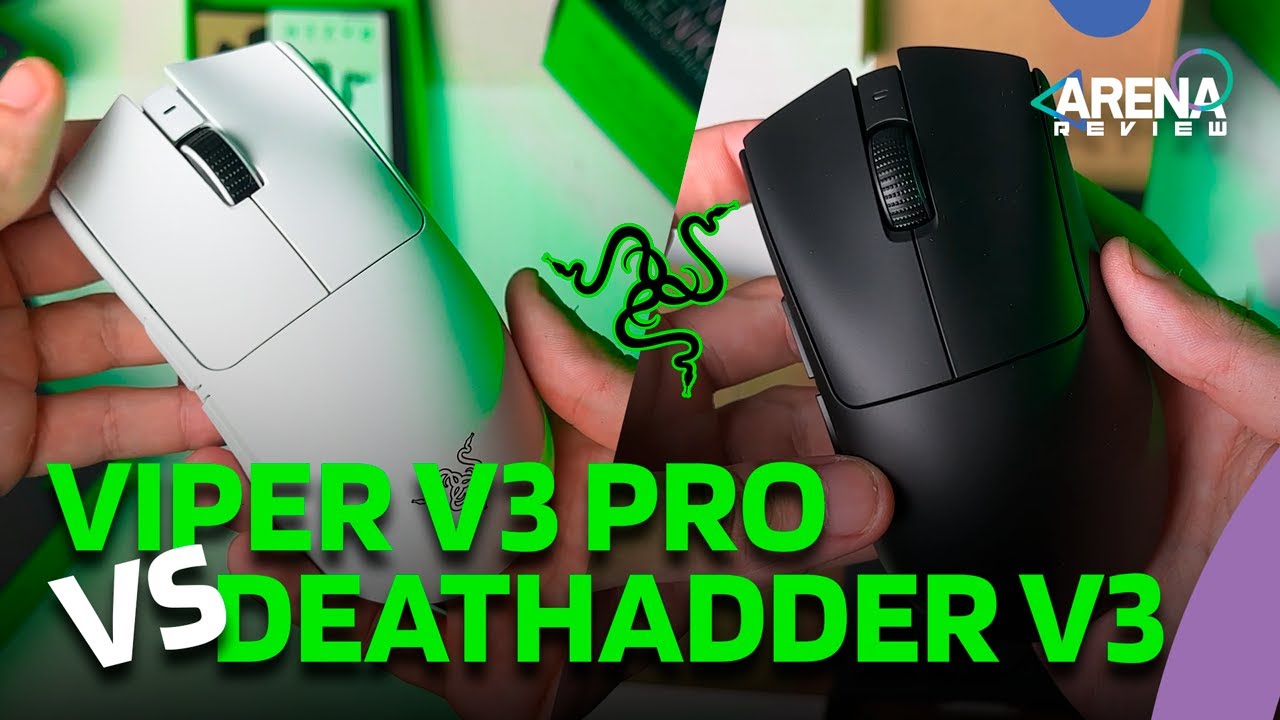 Razer VIPER V3 Pro vs DEATHADDER V3 - COMPARATIVO entre os MOUSES