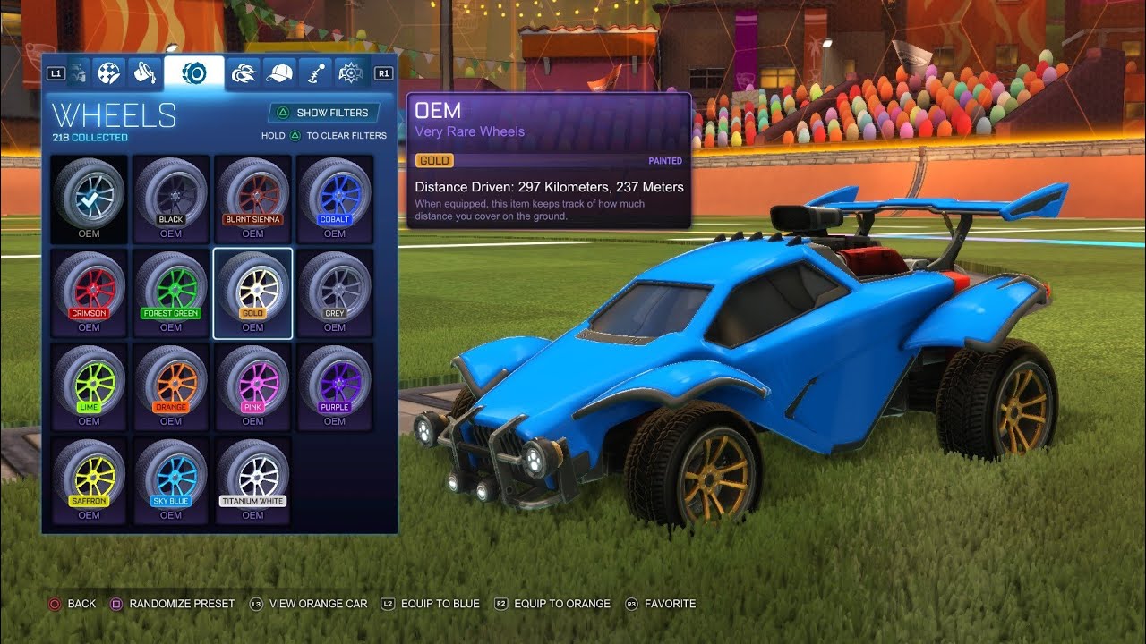 OEM Wheels Full Painted Set | Rocket League Showcase