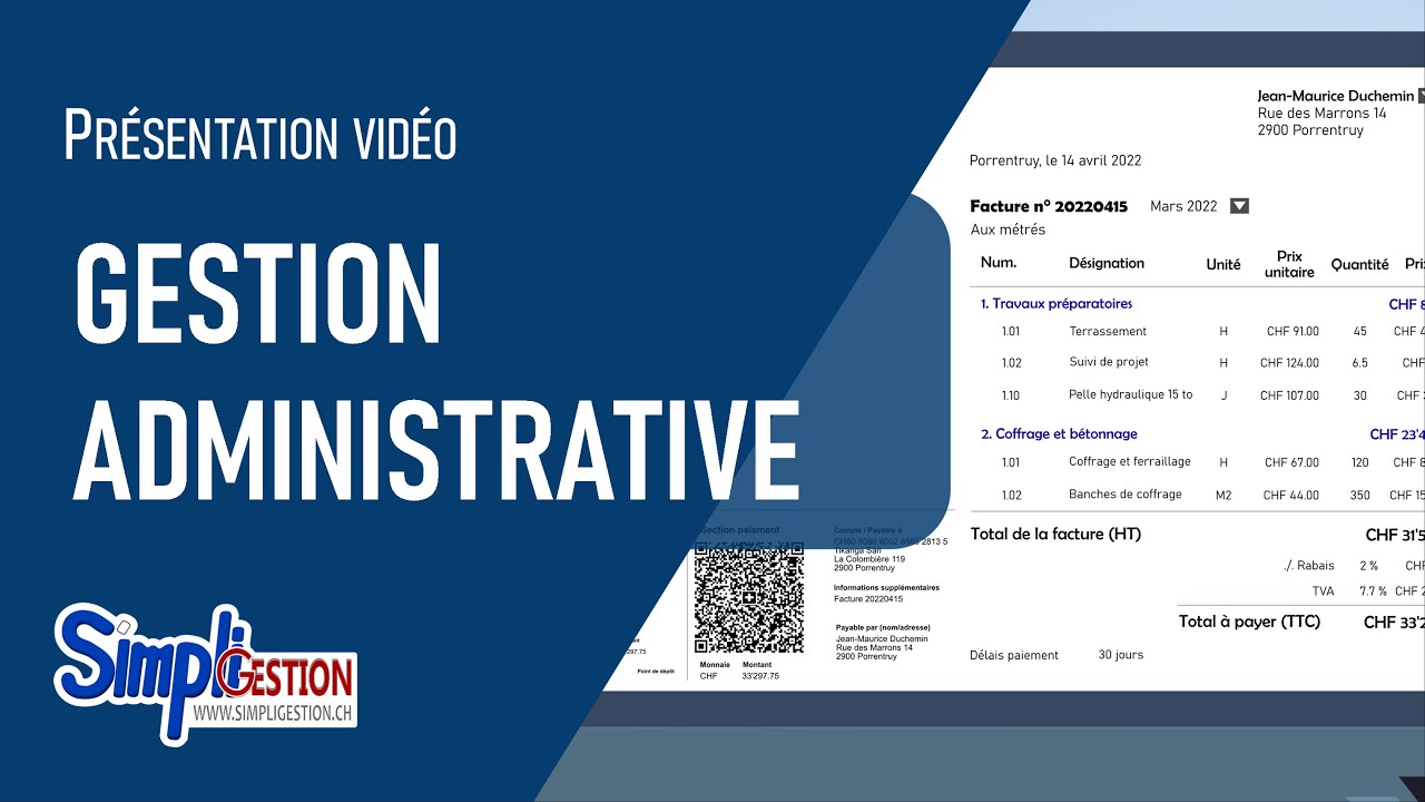 Logiciel de gestion administrative pour entrepreneurs - SimpliGestion