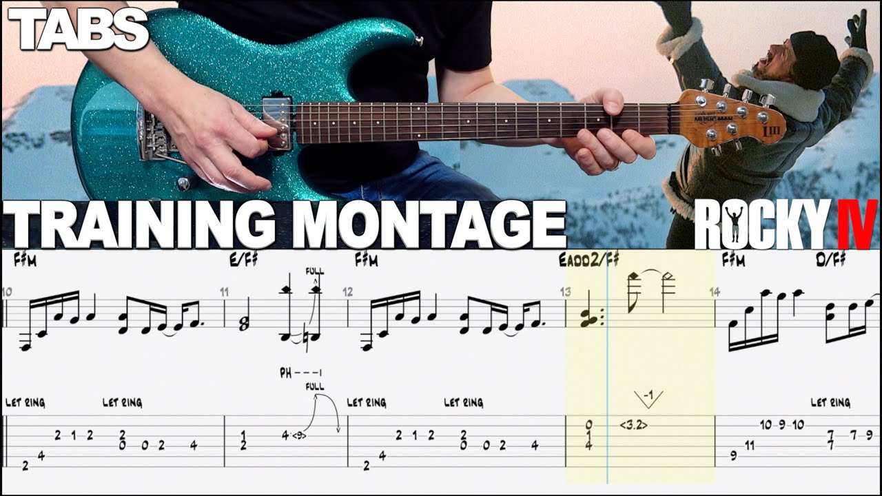 Vince DiCola - Training Montage (Rocky IV) | Guitar cover WITH TABS |