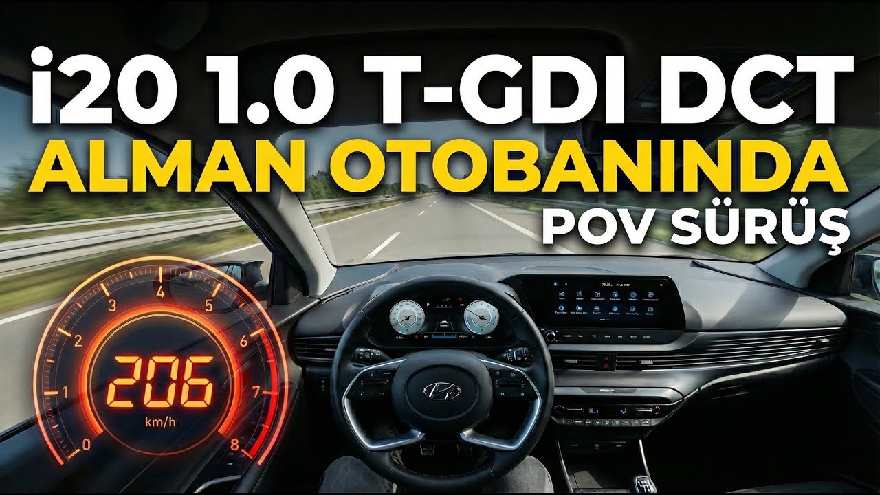 2025 Hyundai i20 1.0 T-GDI DCT (120 HP) | Alman Otobanında POV Sürüş | Bölüm 2