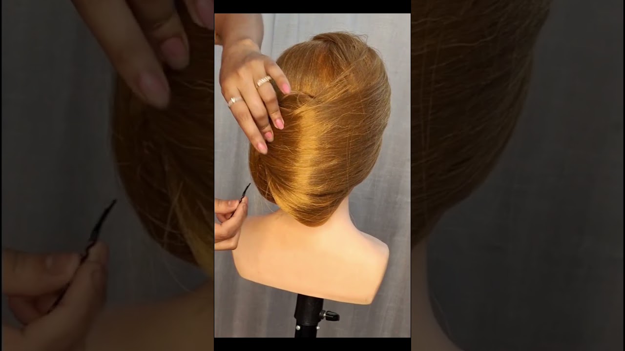 French Bun Hairstyle #hairstyle #frenchbun #beauty #hairidea #bunhairstyle 