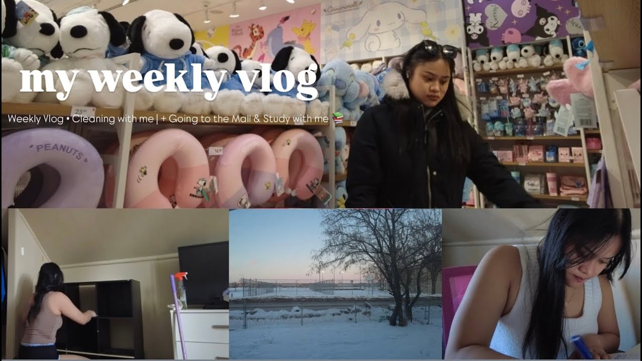 Weekly Vlog | Cleaning  with me + Going to the Mall + & Study with me 📚