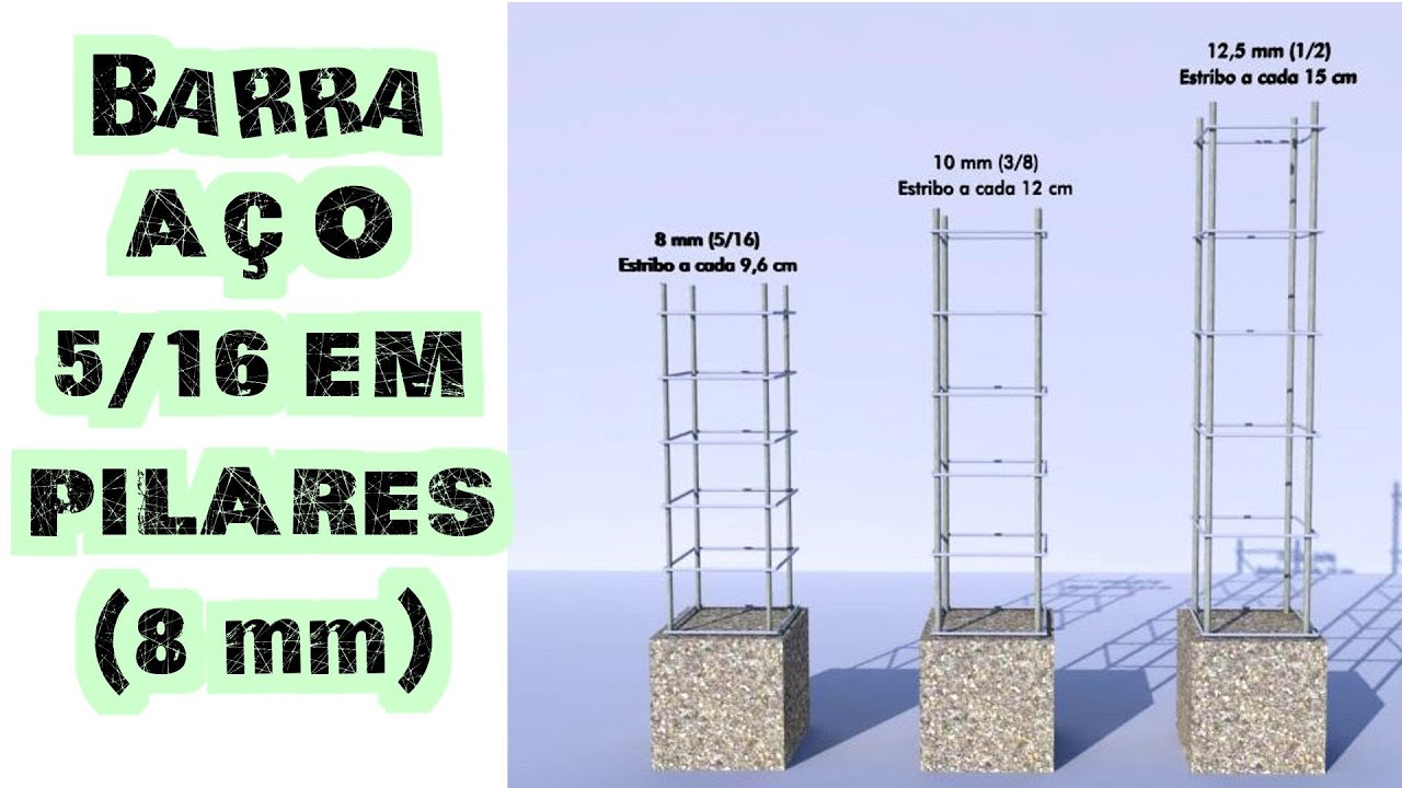 Pode ou não pode barra de 5/16 (8 mm) em pilares?