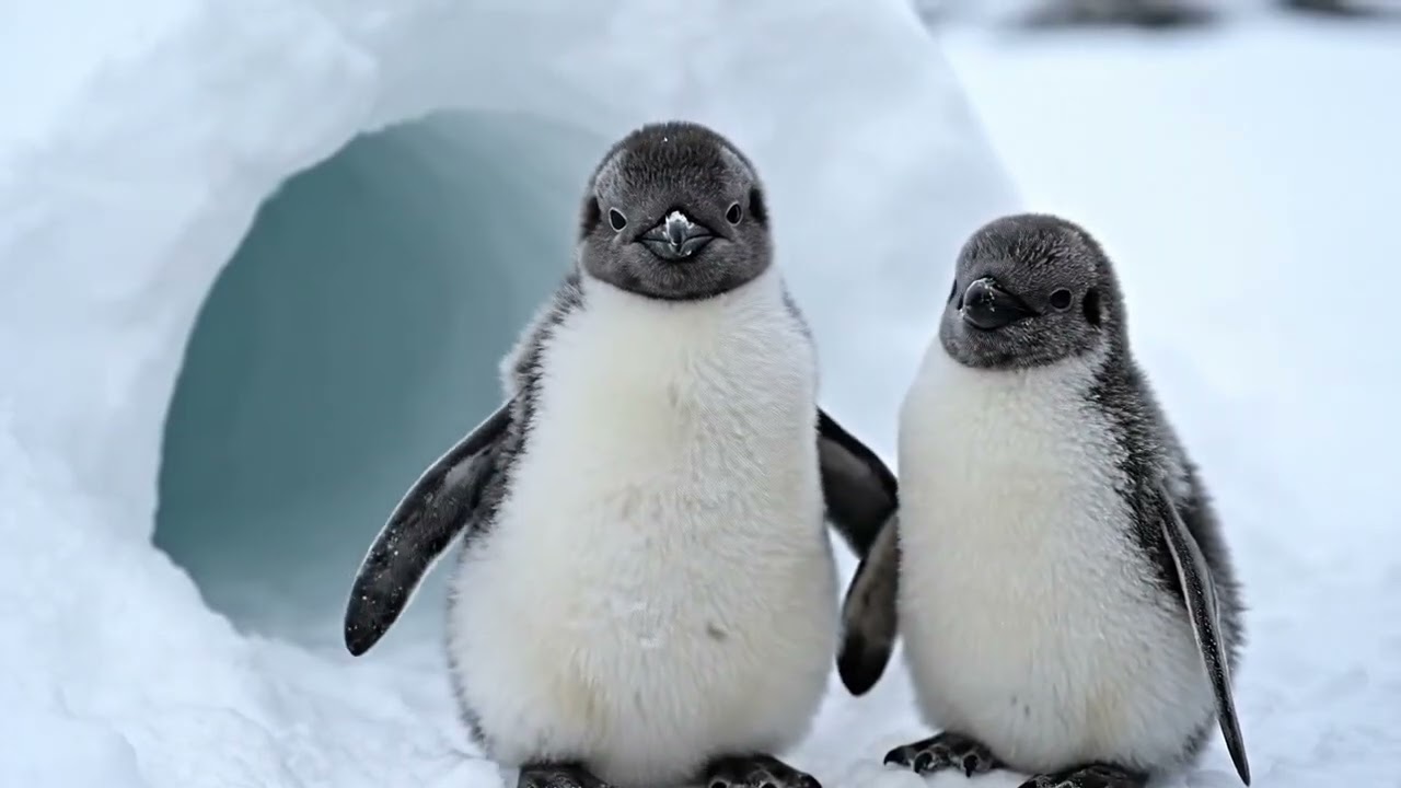 #Cute Penguins on Ice #Penguin Family Life
