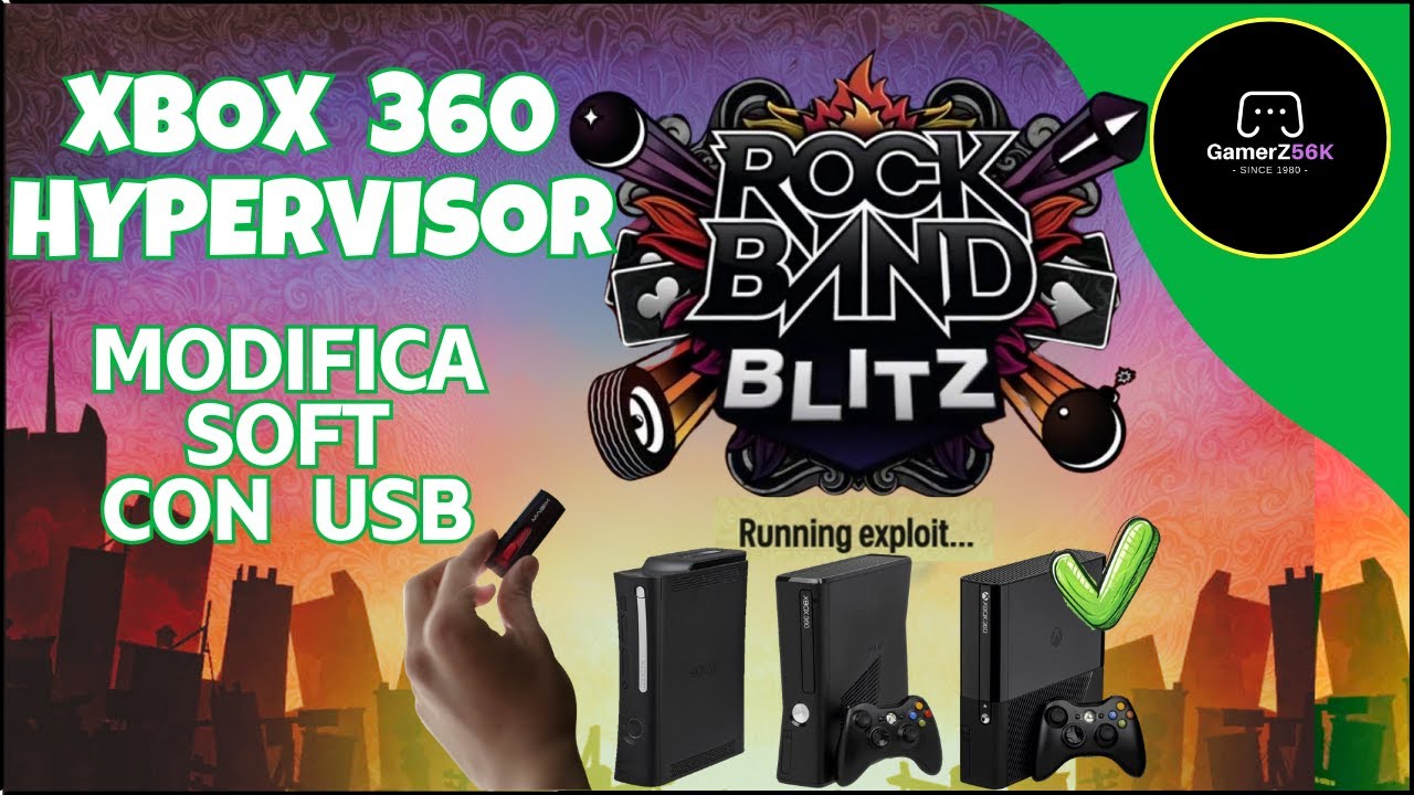 Exploit Xbox 360 con Hypervisor - ROCK BAND BLITZ DEMO - GRATIS #xbox360Modding  #xbox360 #badupdate