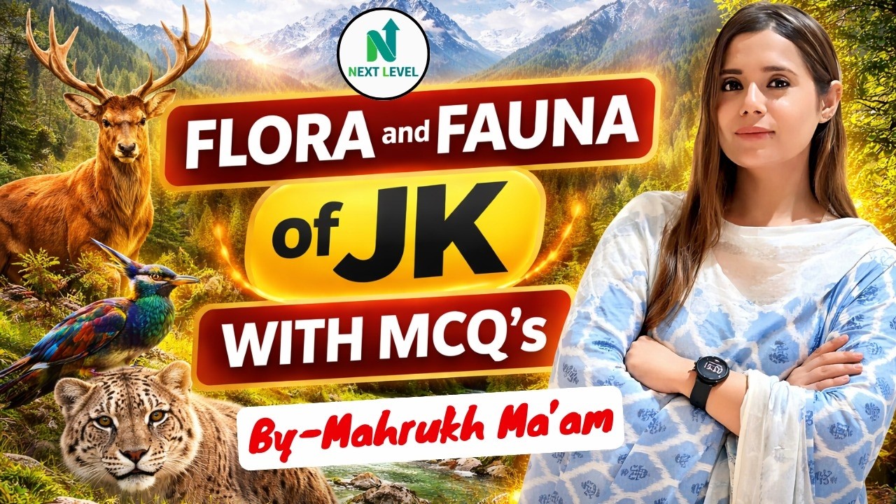 Flora and Fauna of Jammu & Kashmir | Important MCQs for Exams | By Mahrukh Mam