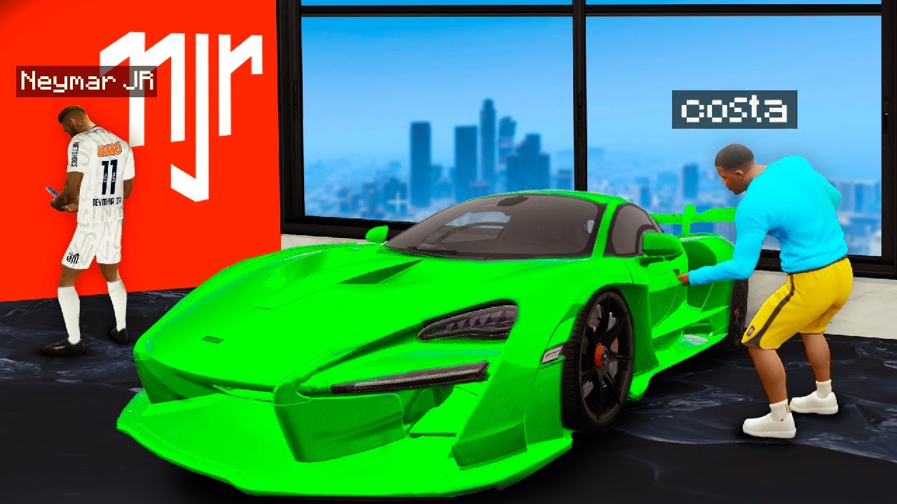 ROUBANDO CARROS DO NEYMAR JR NO GTA 5!