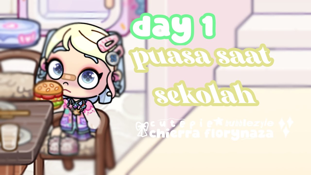 day 1 sekolah saat puasa !! || avatar world indonesia, pazu || 🍔🍣