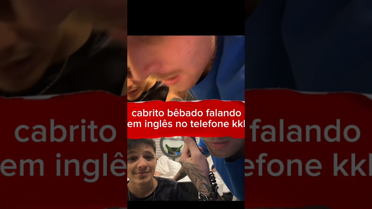 cabritoz b&ecirc;bado falando ingl&ecirc;s no telefone