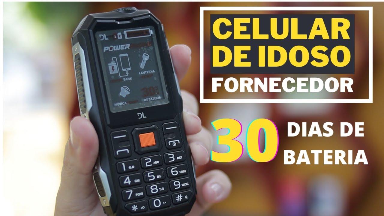 FORNECEDOR CELULAR DE IDOSO. MODELO POWER PHONE COM BATERIA QUE DURA ATÉ 30 DIAS