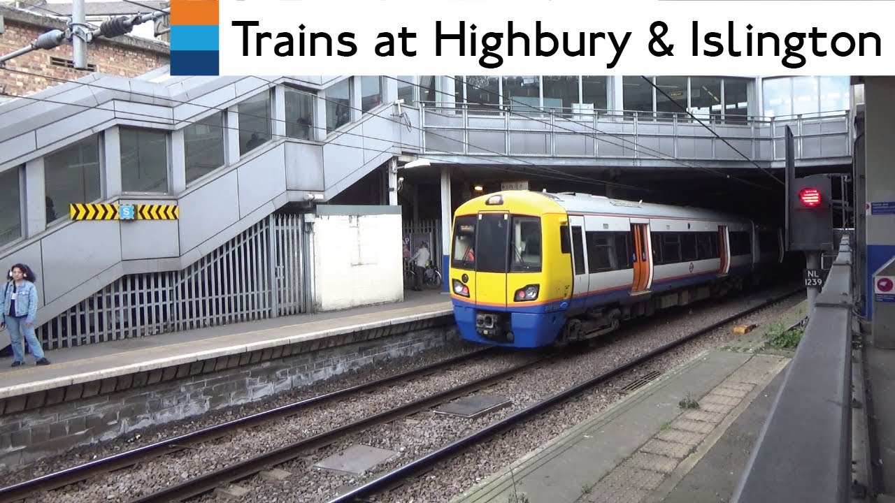 London Underground, Overground and Great Northern trains at Highbury and Islington