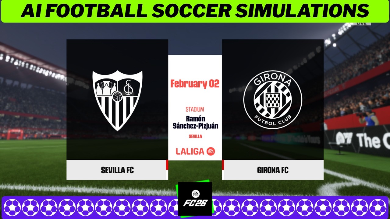 SEVILLA vs GIRONA ⚽ LaLiga 2025/26 Matchday 23 🇪🇸 EA FC 26 Simulation