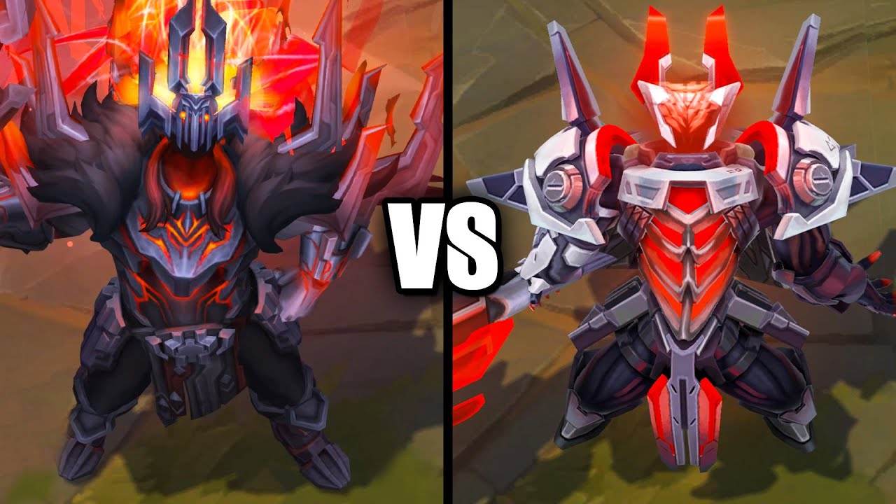 Sahn Uzal Mordekaiser vs PROJECT Mordekaiser Skins Comparison (League of Legends)
