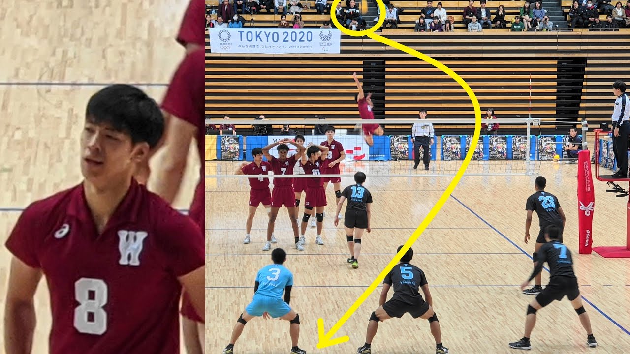 日本代表オポジット #宮浦健人 選手の早稲田大学時代(#8)の凄いサーブ サービスエース集 全日本インカレ2019より バレーボール #haikyuu Japan volleyball #バナナサーブ