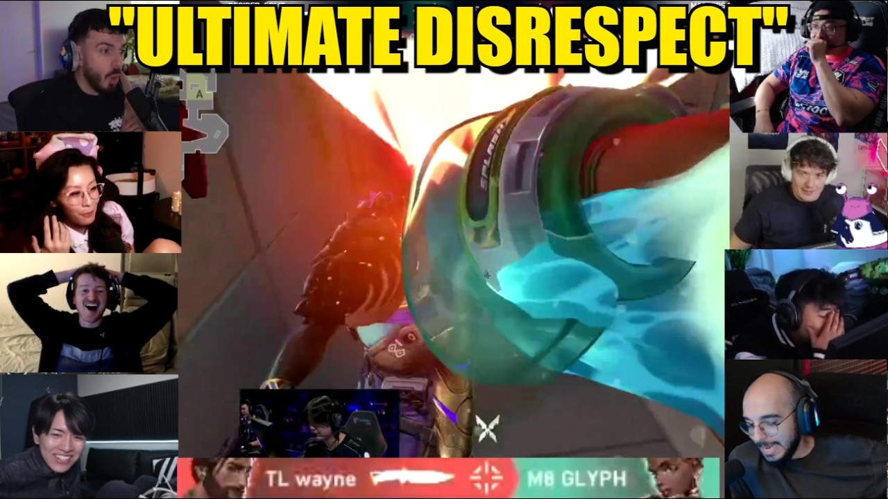 Реакция профессиональных игроков и стримеров Valorant на неуважительное убийство ножом со стороны...