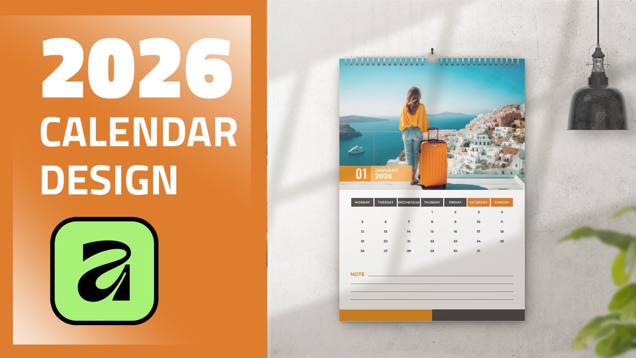 2026 calendar design affinity by canva