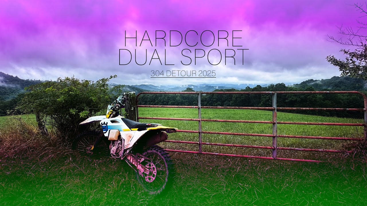 304 Detour 2025 Hardcore Dual Sport Riding in the heart of West Virginia on the 24 Husqvarna FE501S