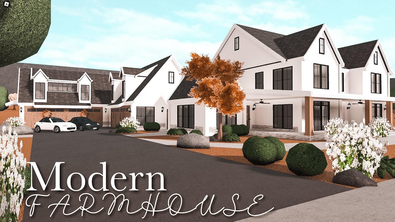 Modern Farmhouse MEGA Mansion Bloxburg Speedbuild 200k