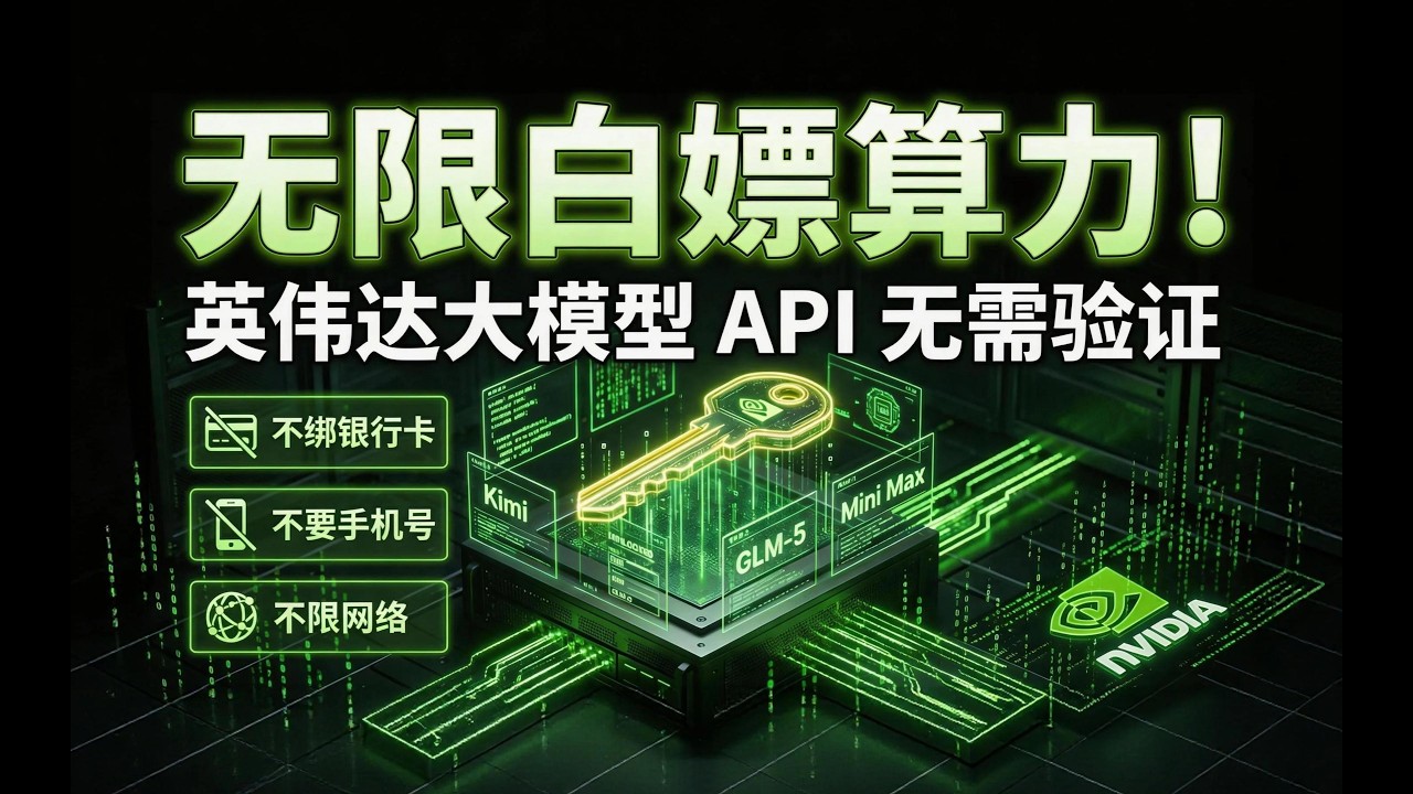 薅英伟达羊毛！完全免费使用顶级AI大模型API，不用翻墙免手机验证无限白嫖教程！（附小龙虾接入指南）