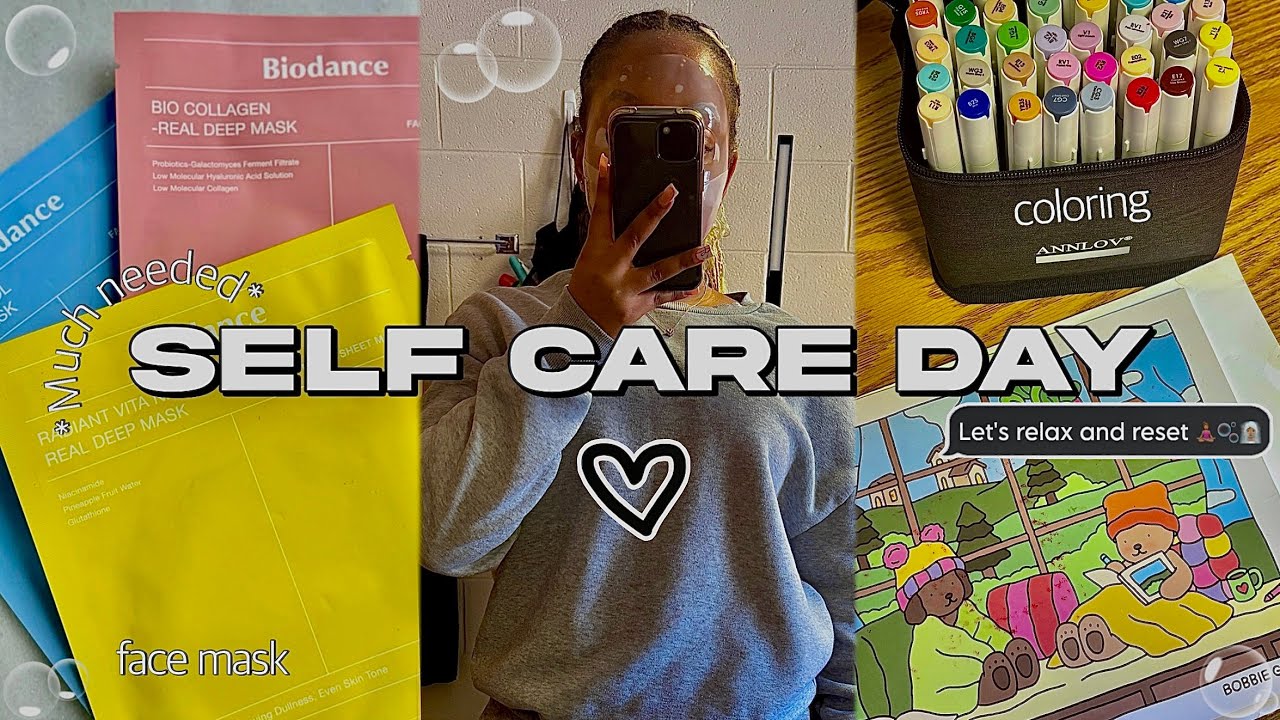 SELF CARE VLOG ❤︎⁠ | coloring, face mask, relaxing 