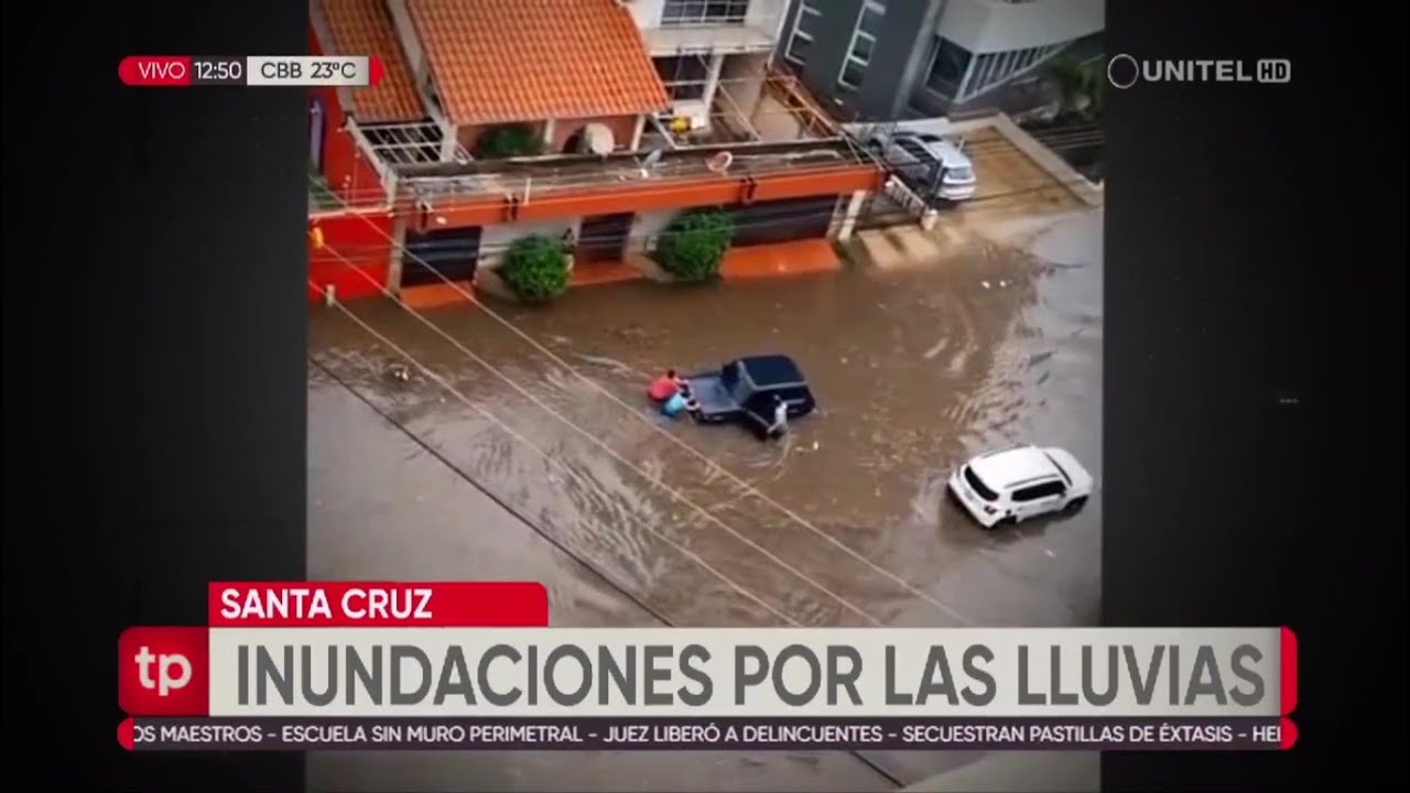 Lluvia torrencial en Santa Cruz provocó accidentes y vehículos varados en las calles