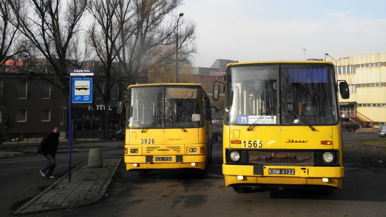 Ikarus 260 i 280 w PKM Gliwice - przejazd pożegnalny