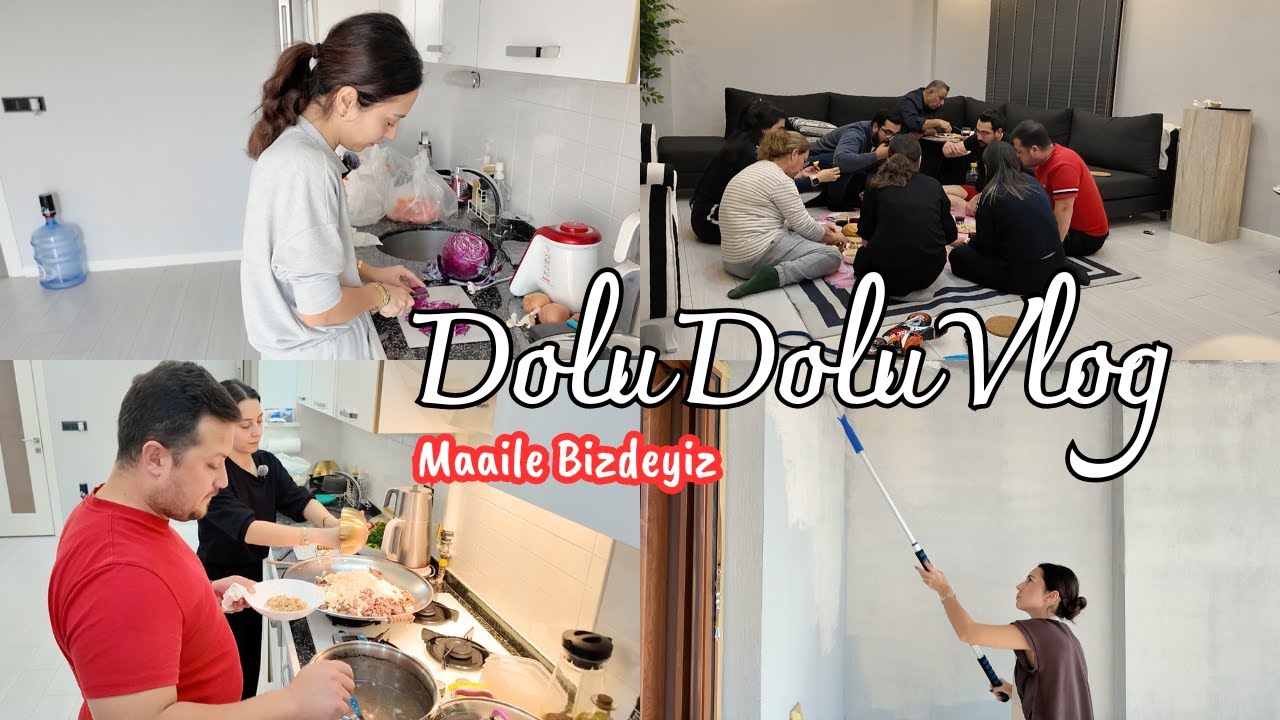 KALABALIK AİLE YEMEĞİMİZ / Yer Sofrası Kurdum - BALKONU BOYUYORUM - Herşey Üst Üste Geldi !