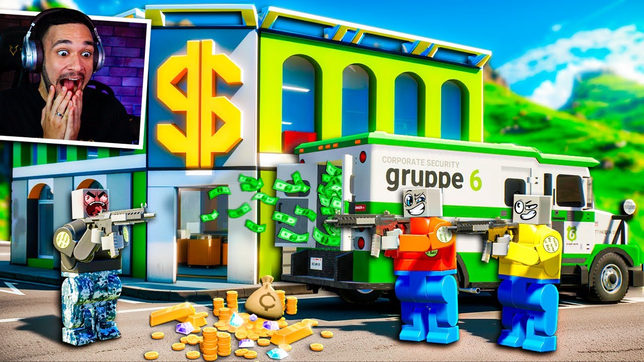 ROUBO ao BANCO LEGO: AÇÃO no BRASIL! Brick Rigs