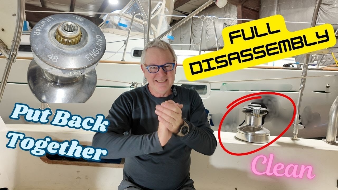 Sailboat Winch CLEANING and SERVICING on my Lewmar 48 Wavegrip - How to FIX Problems!
