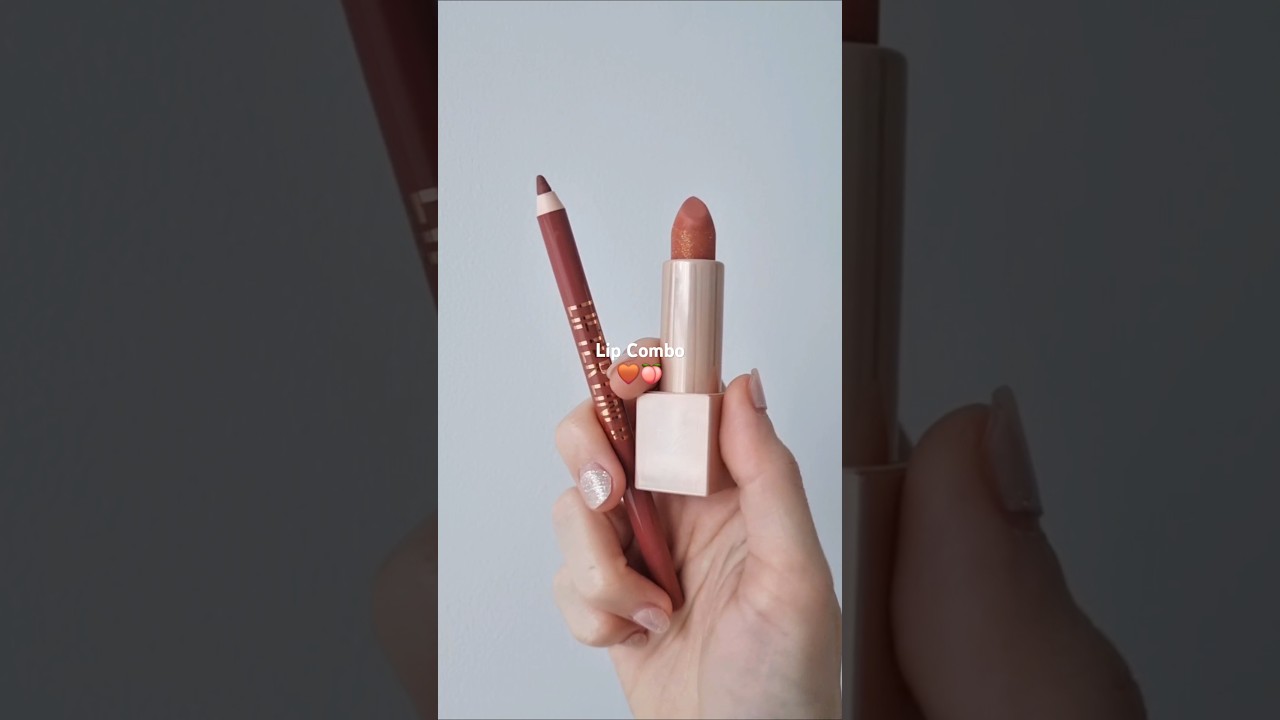 Nude and peach lip combo #makeup #lipcombo #lippies #nudelips