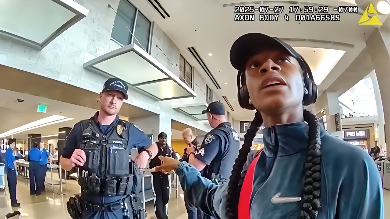 Sha'Carri Richardson Airport Arrest -  Domestic Dispute Full Body-cam Footage