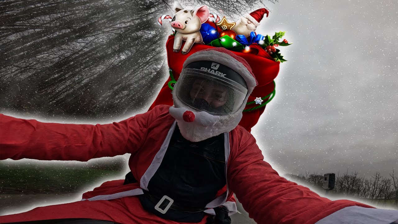 SORTIE MOTO EN P&Egrave;RE NO&Euml;L : UNE SURPRISE MAGIQUE POUR LES ENFANTS ! (DES CENTAINES DE CADEAUX !)