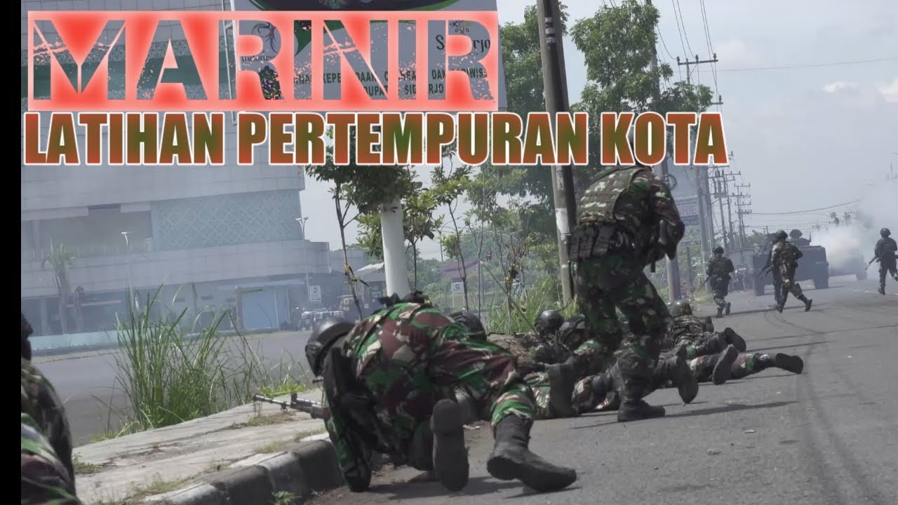 Korps Marinir Gelar Latihan Pertempuran Kota di Sidoarjo