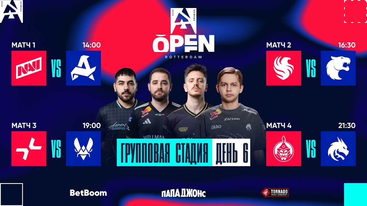 BLAST Open Spring, Group A, Day 6 - NAVI vs Aurora, Falcons s FURIA, PARI vs VIT, MNGZ vs Spirit