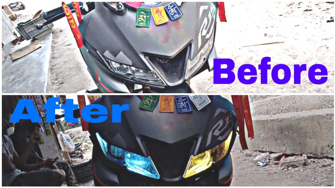 YAMAHA R15  || HEAD LIGHT MODIFICATION || 🔥 GRAPHICING ||