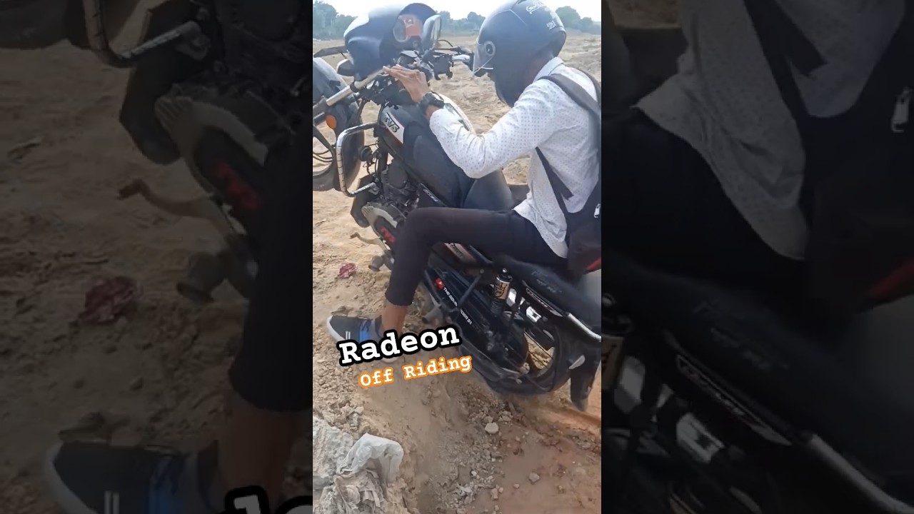 TVS Radeon bs6 Off Roding II Test II #thegovindrider #viral #shorts