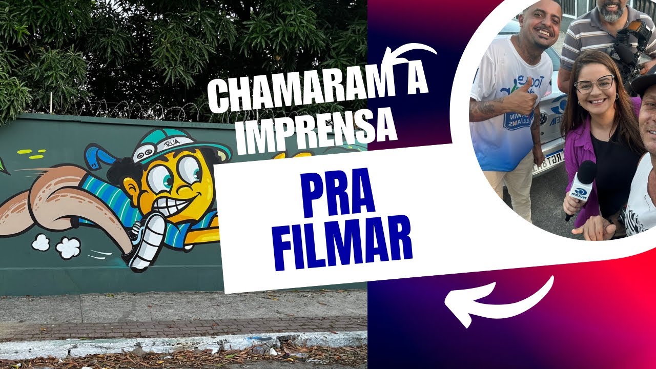 Fomos grafitar um muro abandonado e chamaram a imprensa!