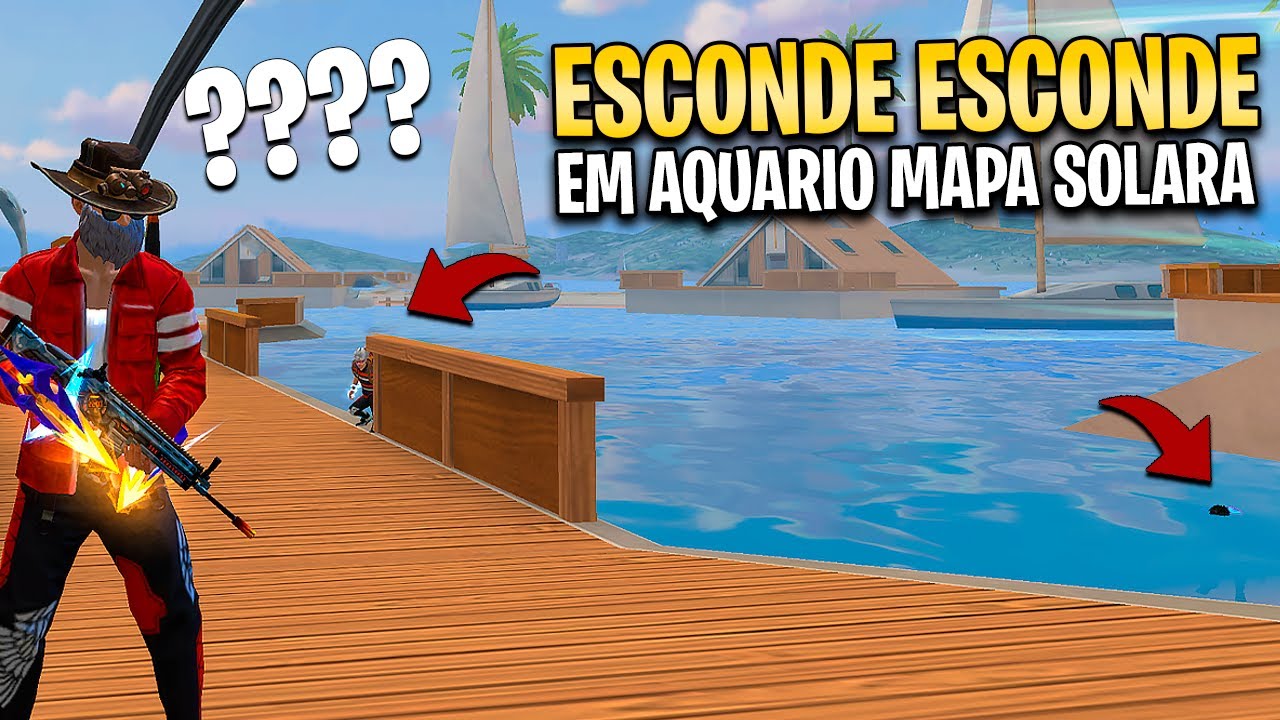 ESCONDE ESCONDE EM AQUARIO NO MAPA SOLARA ( Subtitled in english - Hide And Seek on Free Fire )