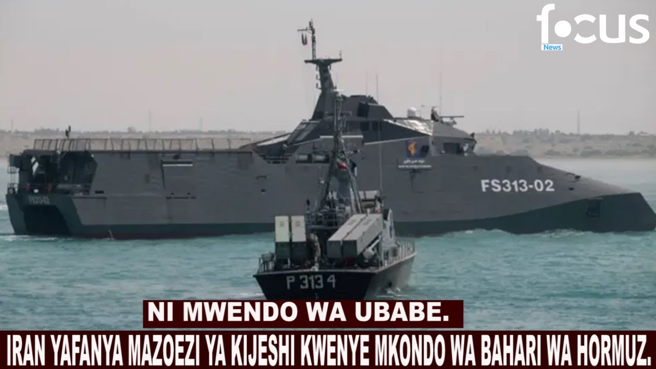 NI MWENDO WA UBABE, IRAN YAFANYA MAZOEZI YA KIJESHI KWENYE MLANGO WA BAHARI WA HORMUZ.