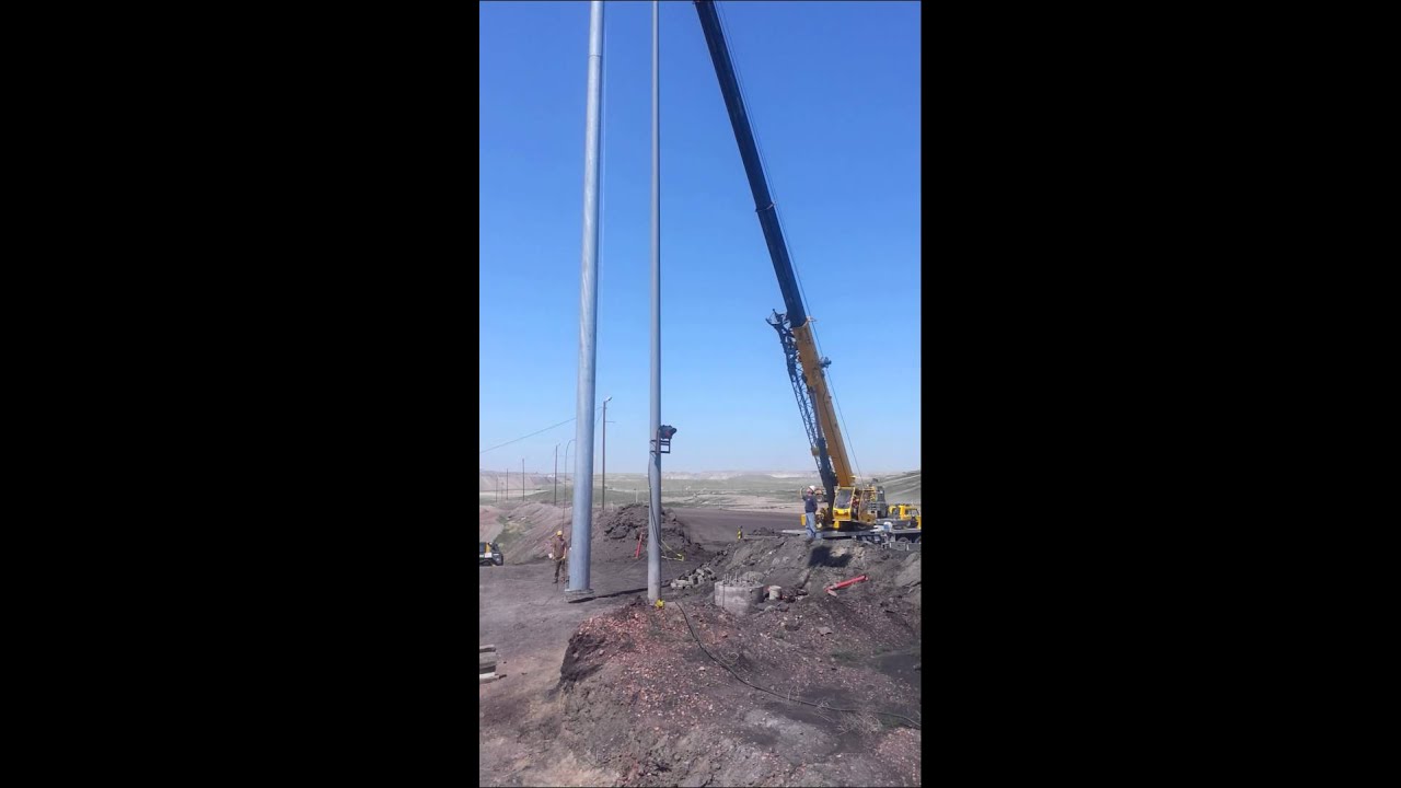 High Mast Light Installation in the Powder River Basin (Wyoming)