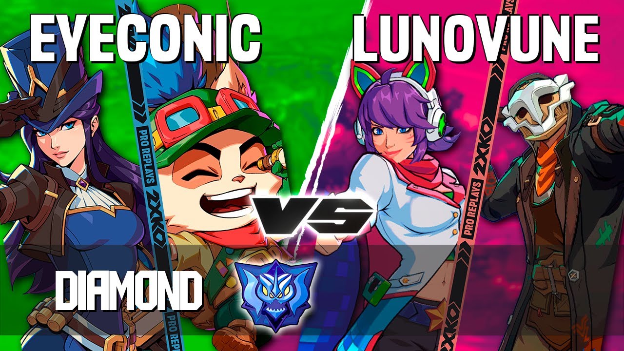 2XKO ▰ EYECONIC (Teemo-Caitlyn) vs LUNOVUNE (AHri-EKKO) ▰ 2XKO Pro level replays