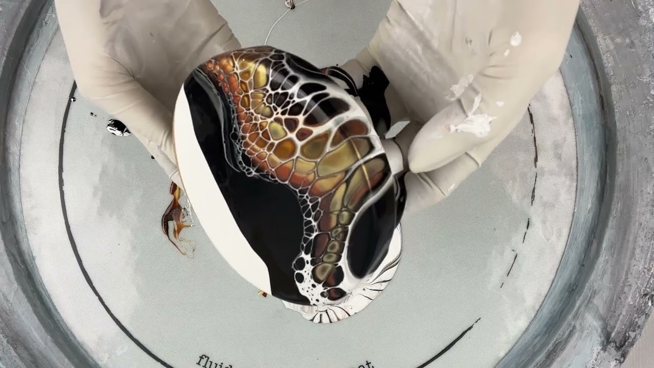 287. Sheleeart Australian Fluid Artist - 4 Different Fluid Art Techniques, using an earthy palette