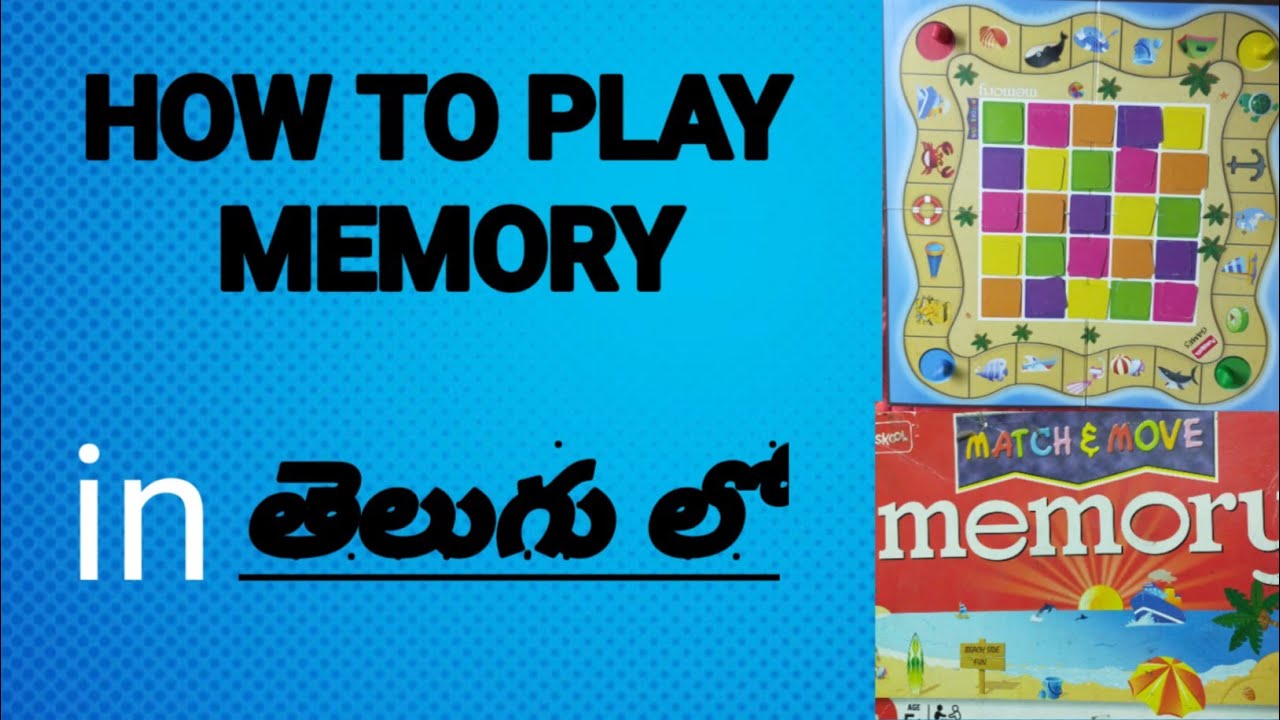 How to play MEMORY in Telugu//NICE EXPLANATION